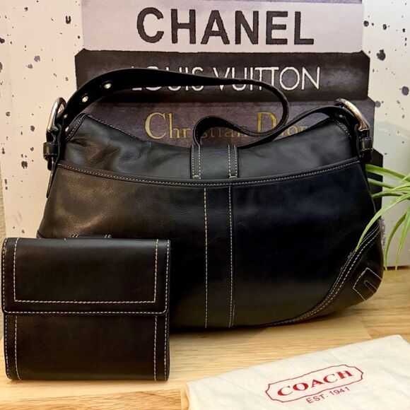 COACH F10192 Vintage SoHo Leather Handbag & Matching SoHo Wallet EUC!! - Picture 5 of 14